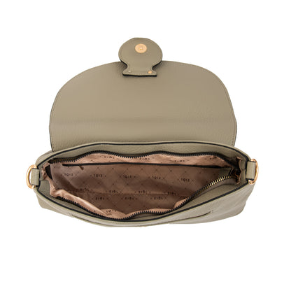 Cartera bandolera anastasia mediana gris oscuro
