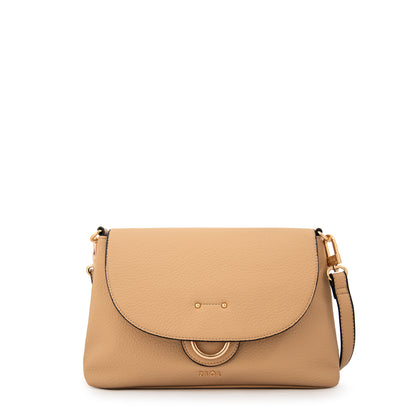 Cartera bandolera anastasia mediana beige oscuro