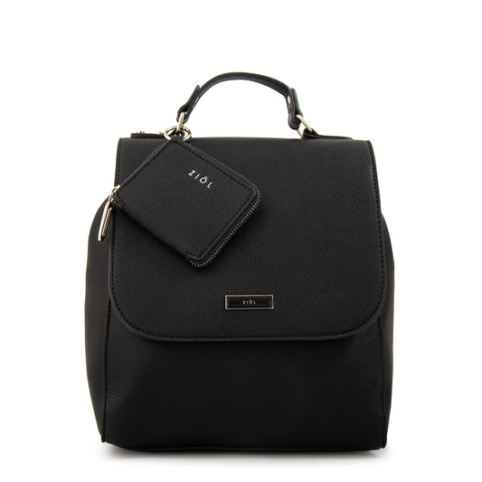 Mochila con tapa susana mediana negro