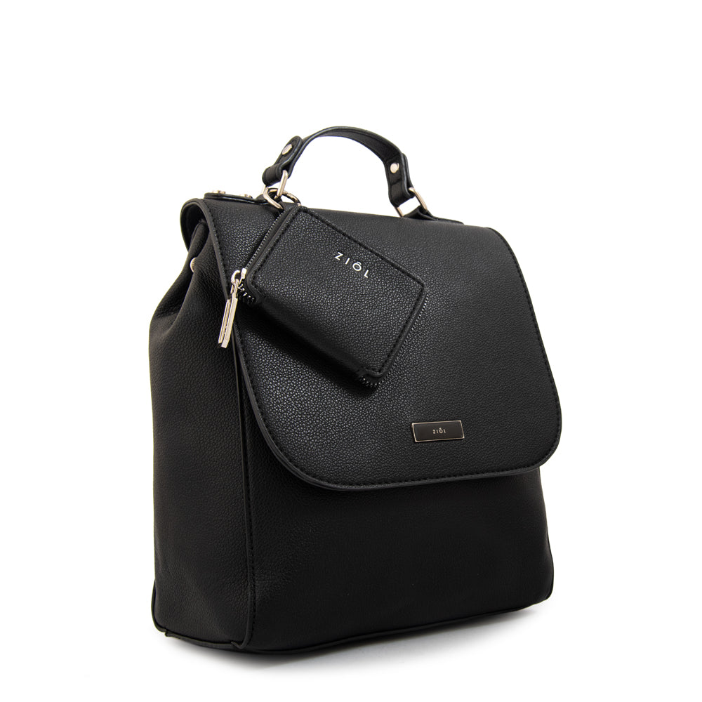 Mochila con tapa susana mediana negro