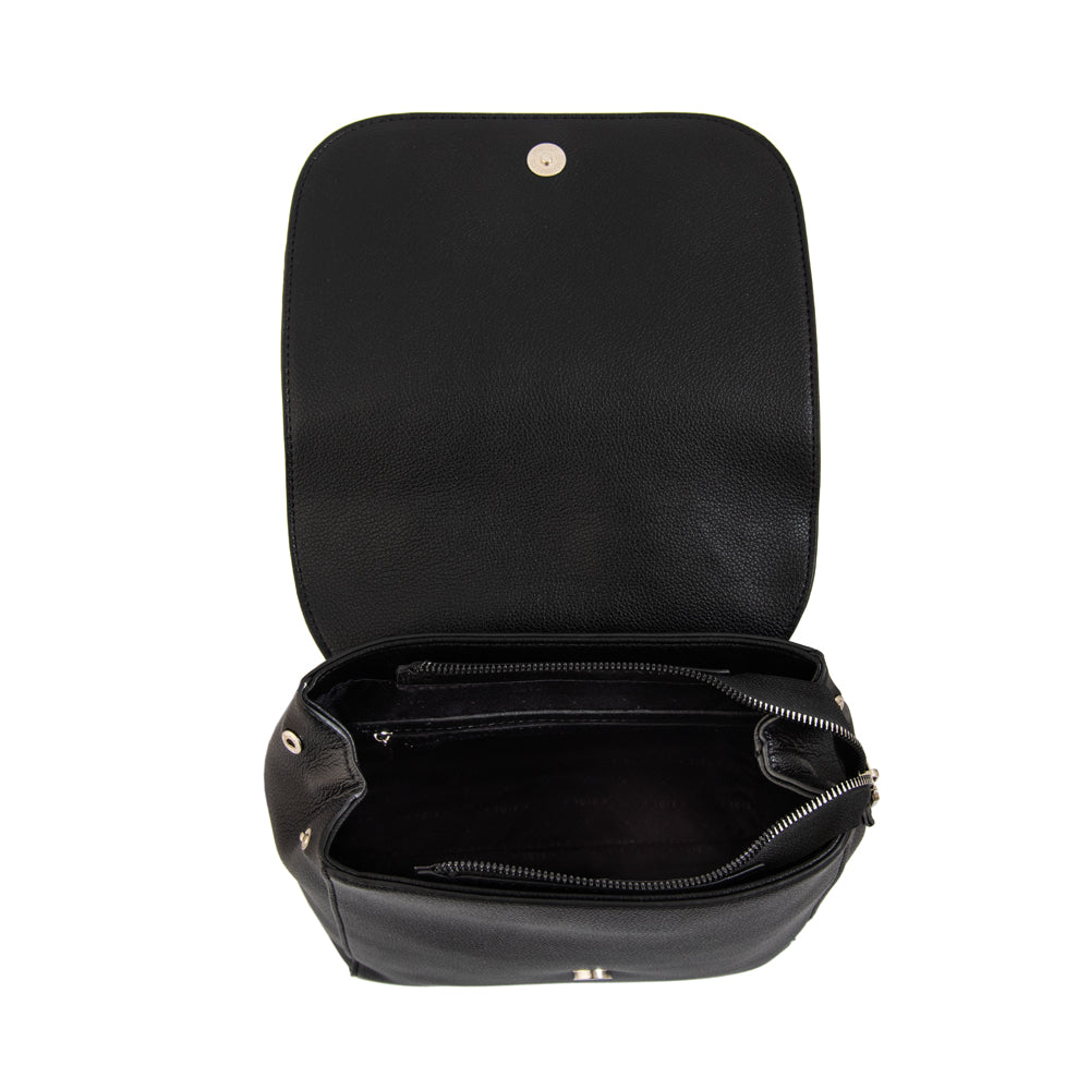 Mochila con tapa susana mediana negro