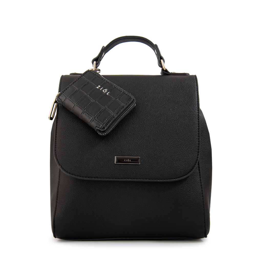 Mochila con tapa susana negro