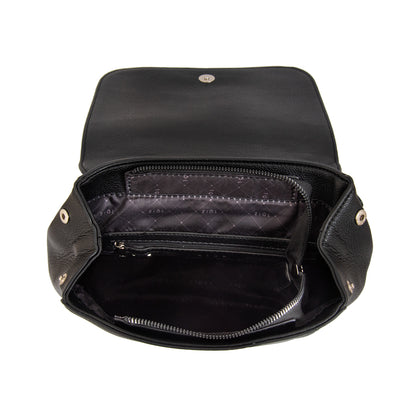 Mochila con tapa susana negro