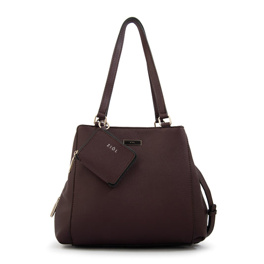 Cartera tote tres divisiones susana grande café oscuro