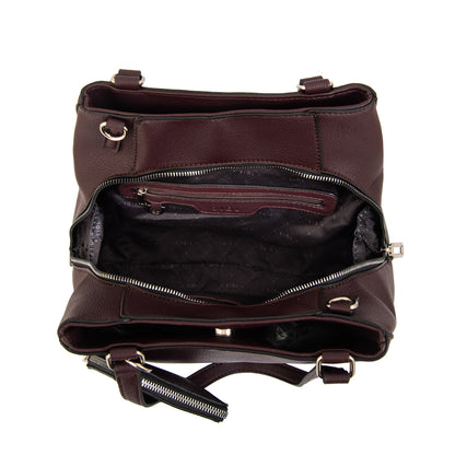 Cartera tote tres divisiones susana grande café oscuro