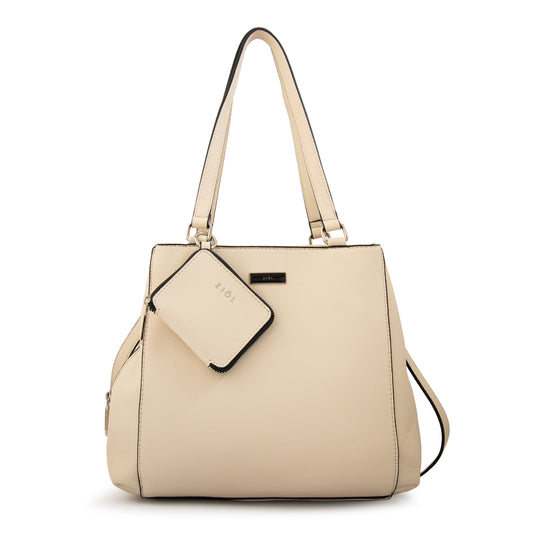 Cartera tote tres divisiones susana grande blanco crudo