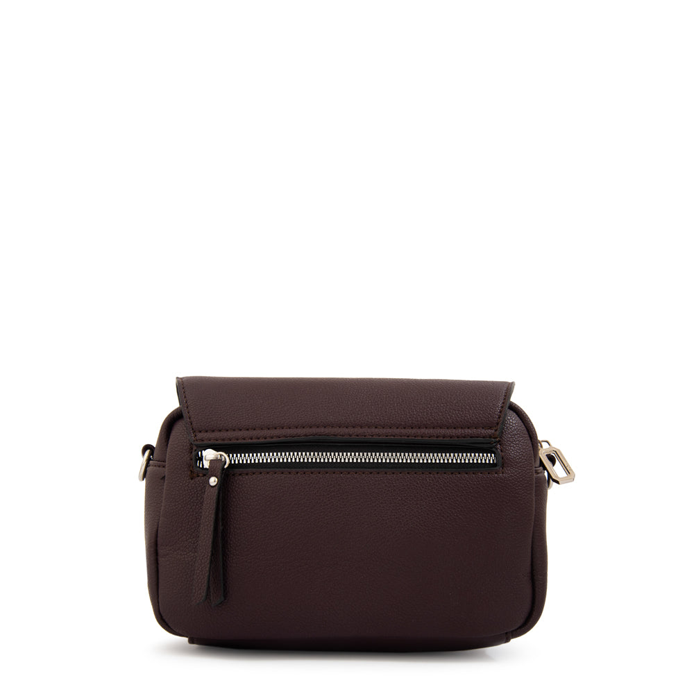 Cartera bandolera susana pequeña café oscuro