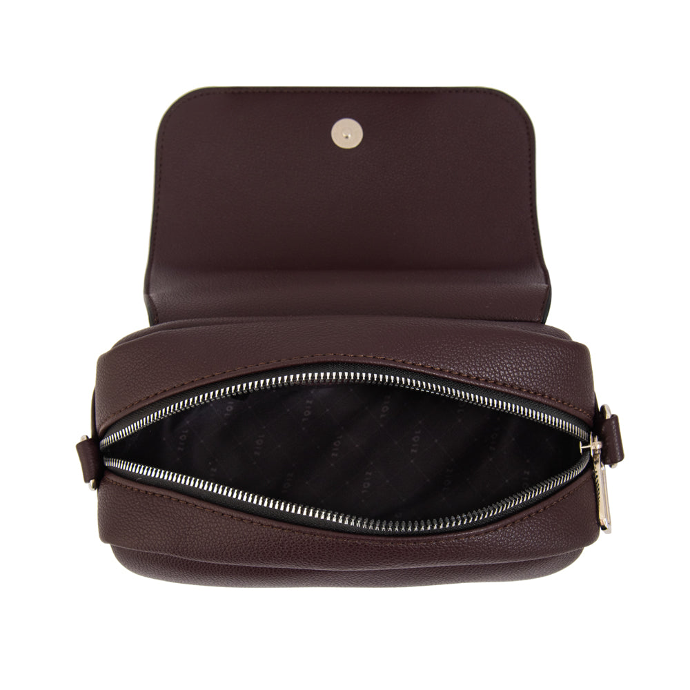 Cartera bandolera susana pequeña café oscuro