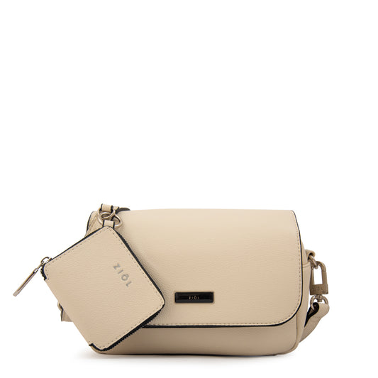 Cartera bandolera susana pequeña blanco crudo