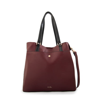 Cartera tote siberia grande burdeo