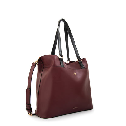 Cartera tote siberia grande burdeo