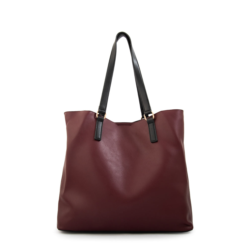 Cartera tote siberia grande burdeo