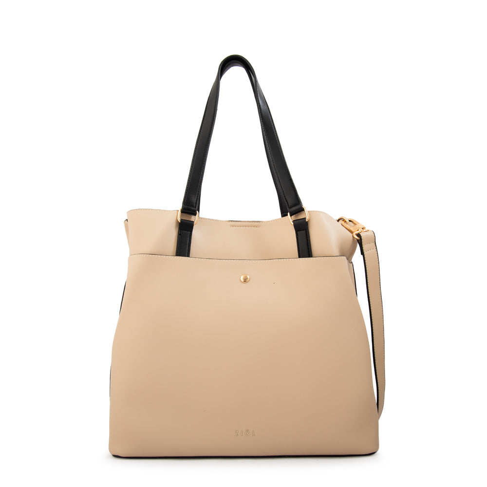 Cartera tote siberia grande blanco crudo