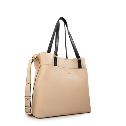 Cartera tote siberia grande blanco crudo