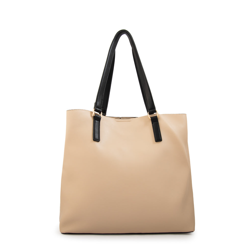 Cartera tote siberia grande blanco crudo