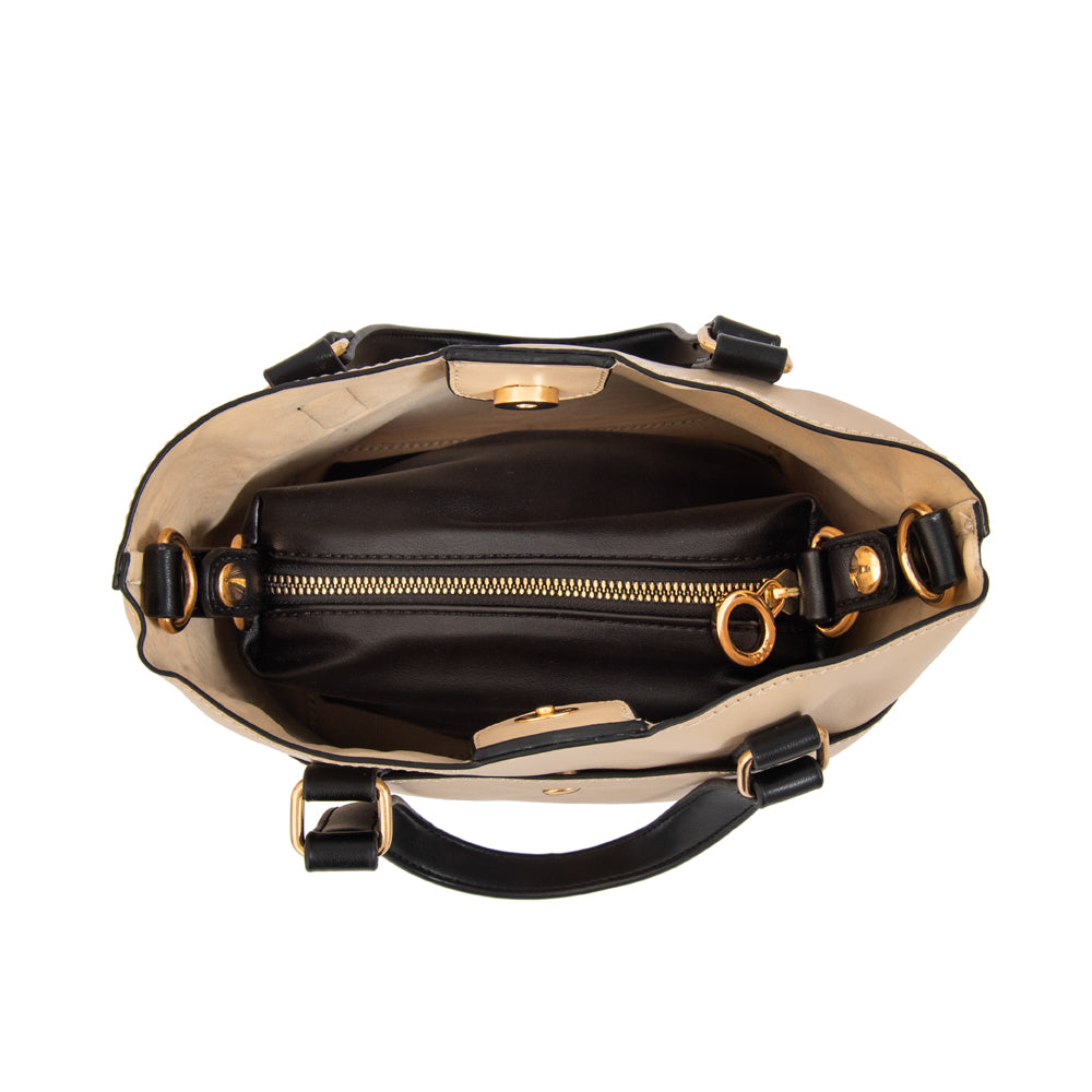 Cartera bandolera siberia grande blanco crudo