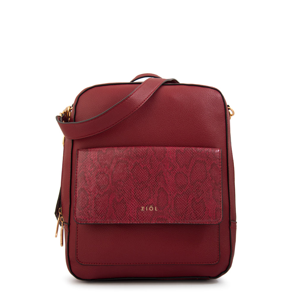 Mochila michelle mediana rojo oscuro – ZiolBags Chile
