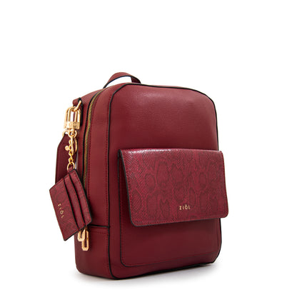 Mochila michelle mediana rojo oscuro