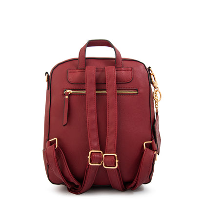 Mochila michelle mediana rojo oscuro