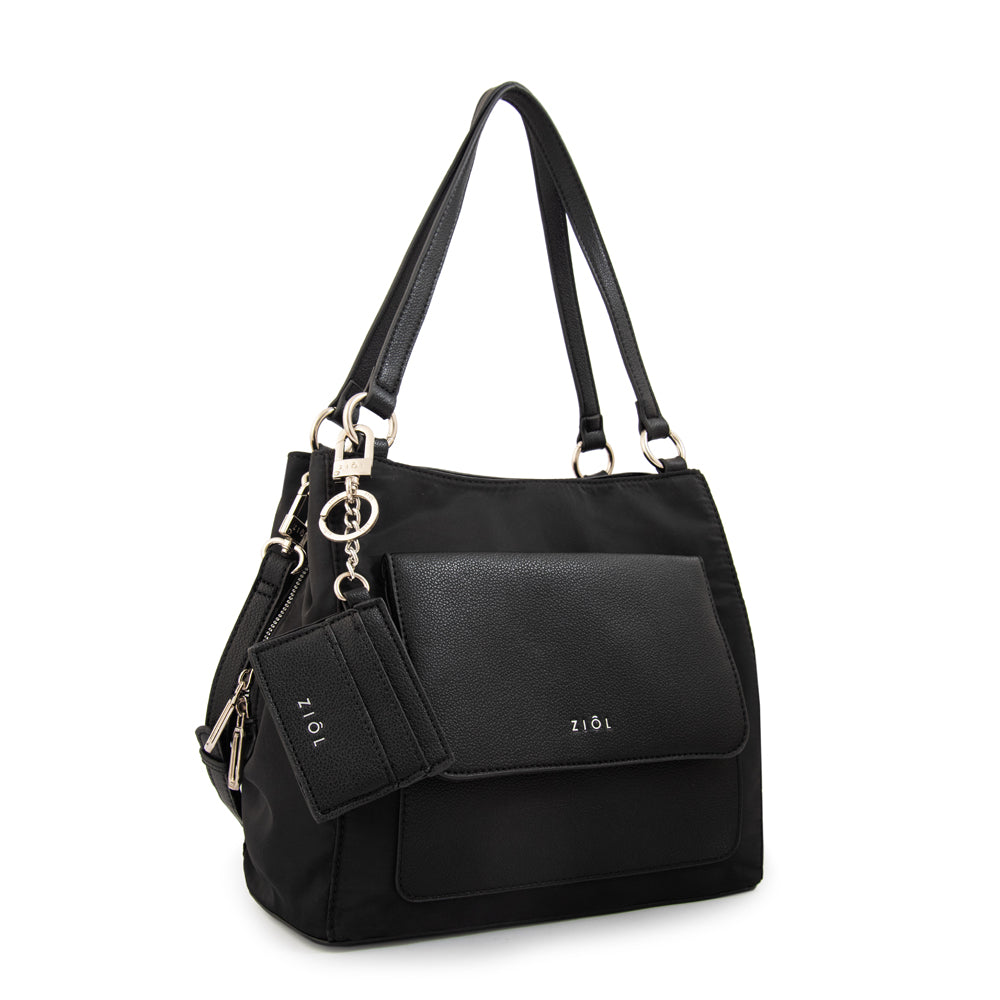 Cartera tote tres divisiones michelle negro