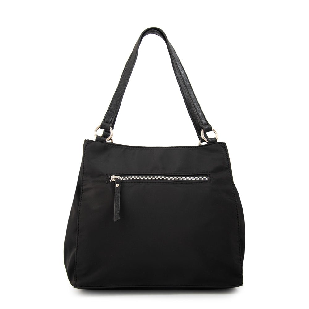 Cartera tote tres divisiones michelle negro