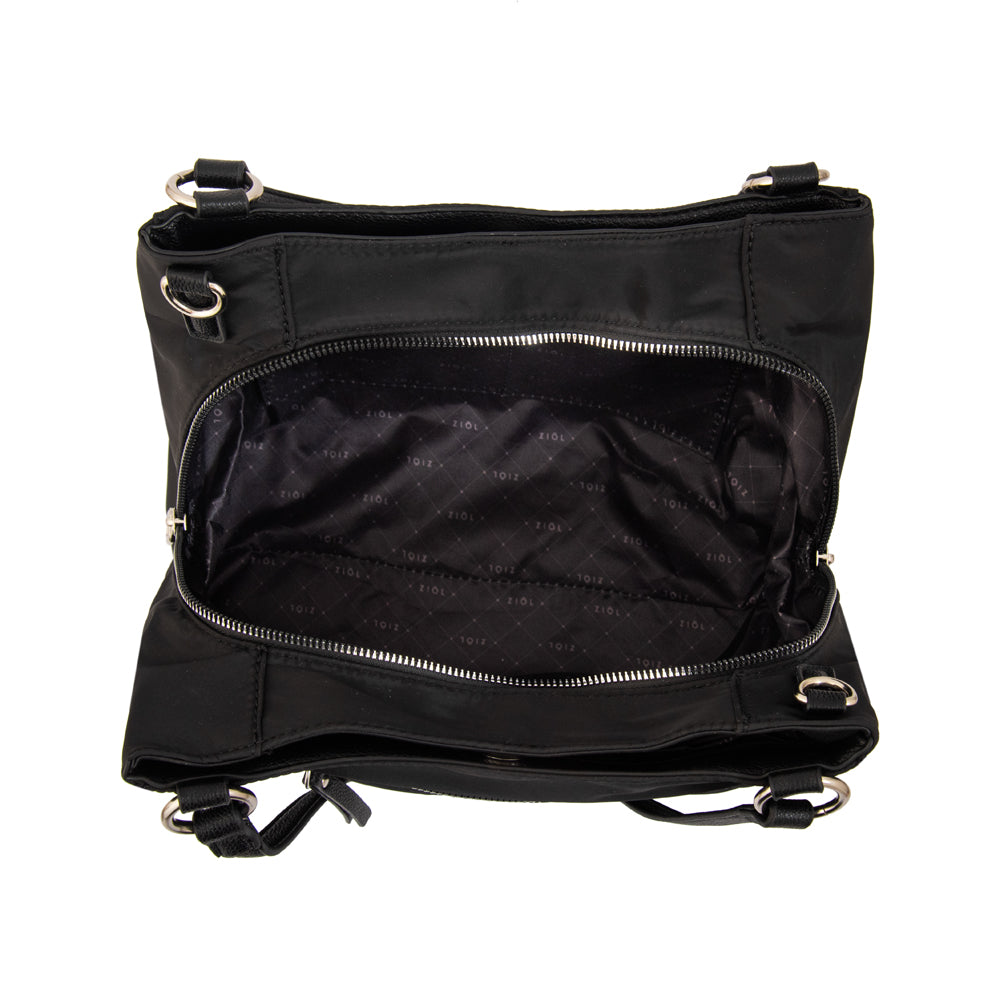 Cartera tote tres divisiones michelle negro