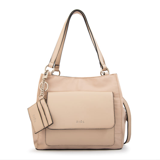 Cartera tote tres divisiones michelle grande beige