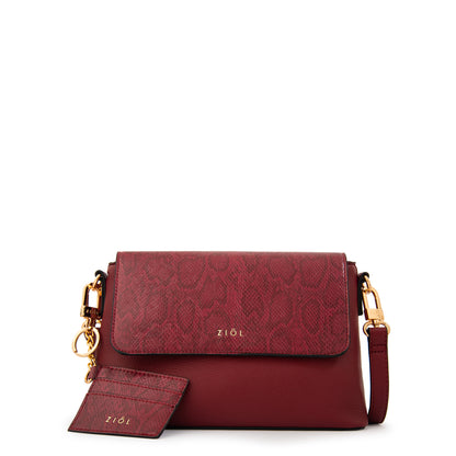 Cartera bandolera michelle pequeña rojo oscuro