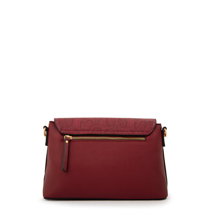 Cartera bandolera michelle pequeña rojo oscuro