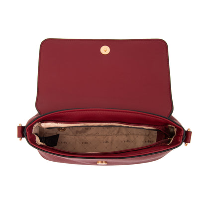 Cartera bandolera michelle pequeña rojo oscuro