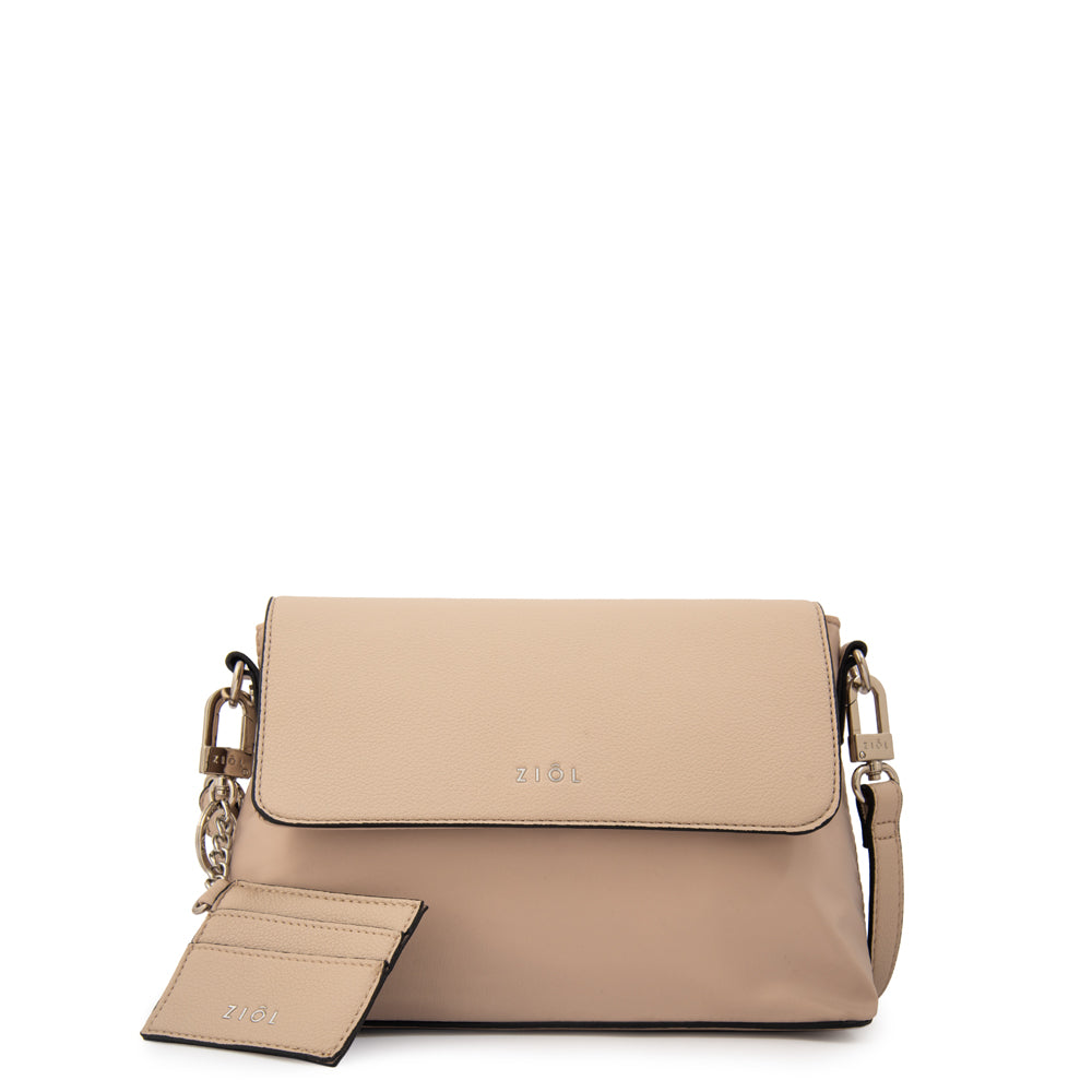 Cartera bandolera michelle pequeña beige