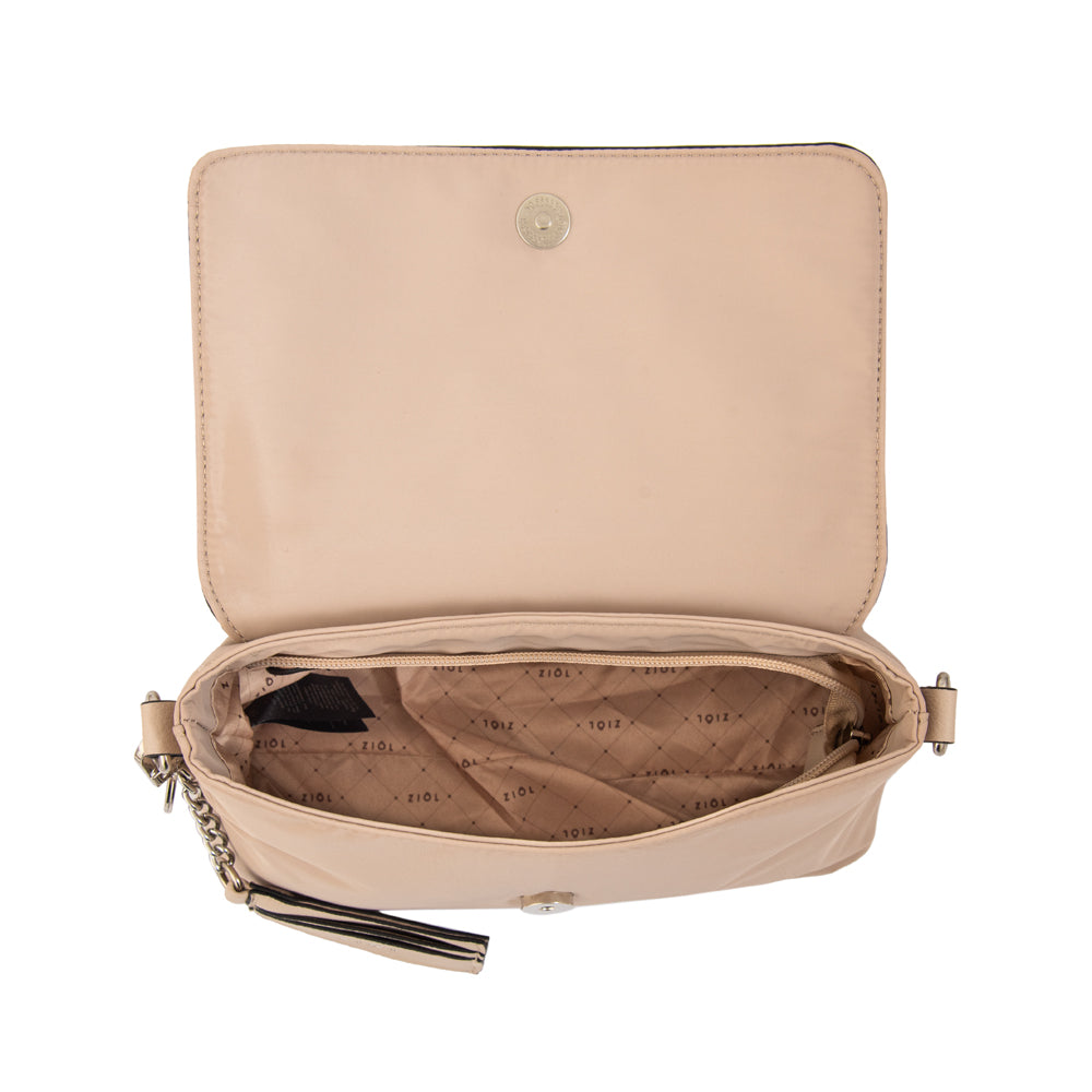 Cartera bandolera michelle pequeña beige