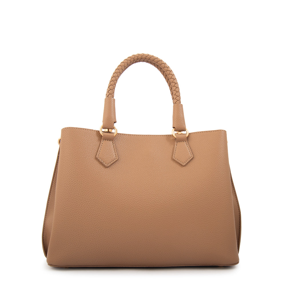 Cartera tote bambina mediana beige oscuro