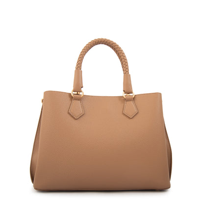 Cartera tote bambina mediana beige oscuro