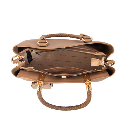 Cartera tote bambina mediana beige oscuro
