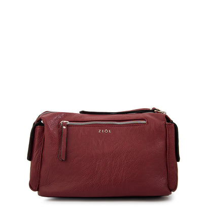 Cartera bandolera monserrat mediana rojo oscuro