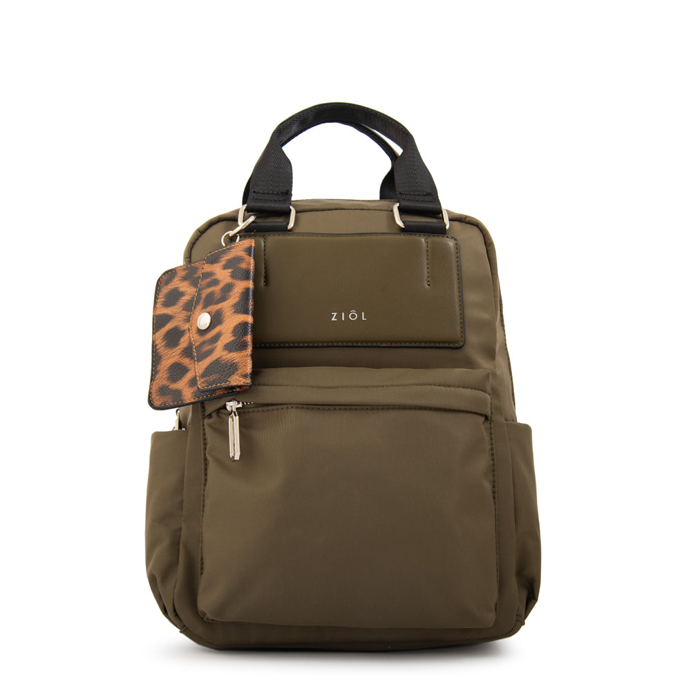 Mochila alfira mediana verde oliva