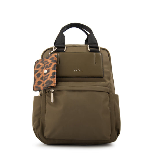 Mochila alfira mediana verde oliva