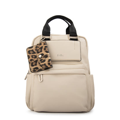 Mochila alfira mediana blanco crudo