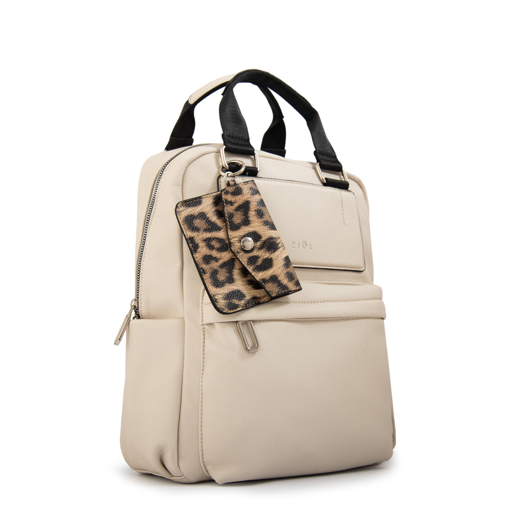 Mochila alfira mediana blanco crudo