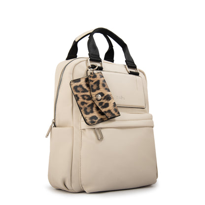 Mochila alfira mediana blanco crudo