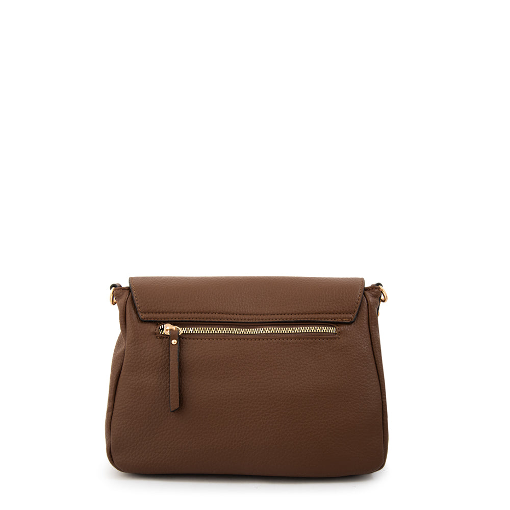 Cartera bandolera gwen mediana café oscuro