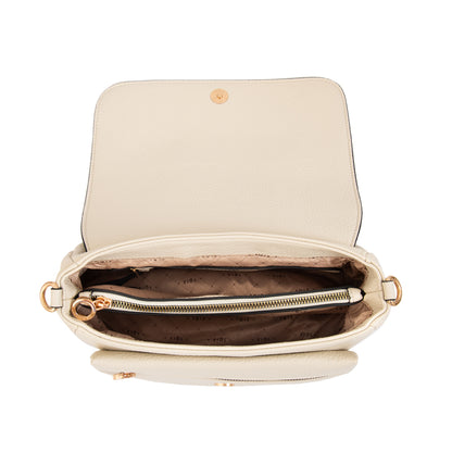 Cartera bandolera gwen mediana blanco crudo