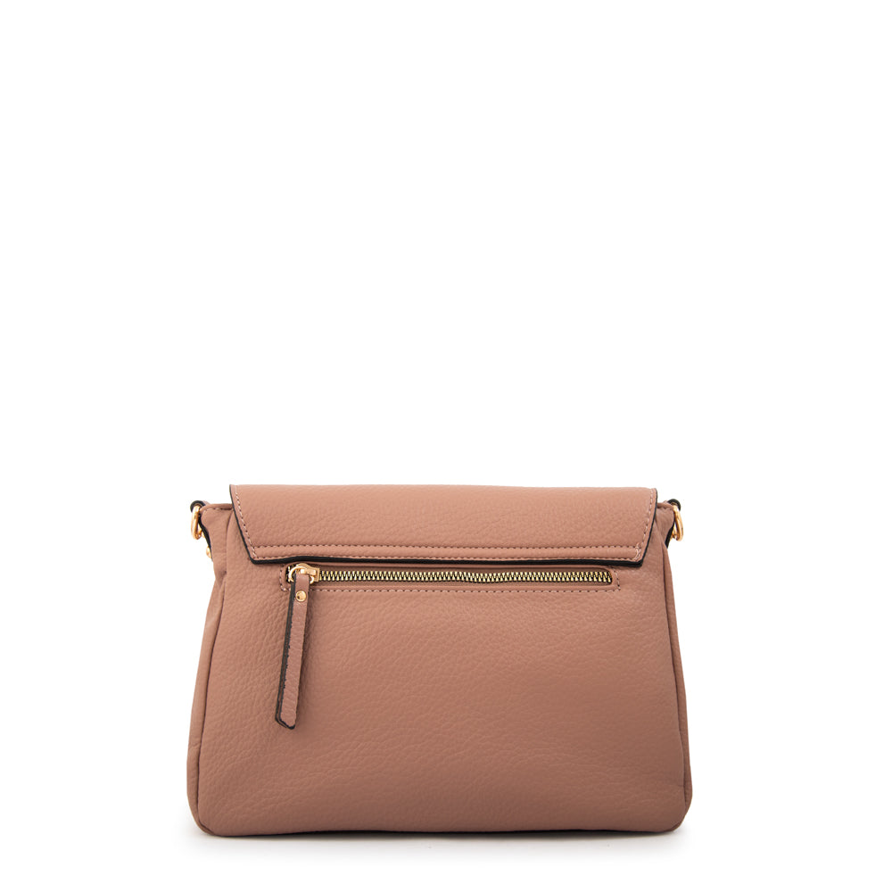 Cartera bandolera gwen mediana rosa viejo