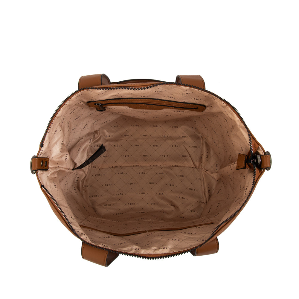 Cartera tote nelly grande camel