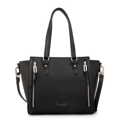 Cartera tote tres divisiones penny negro