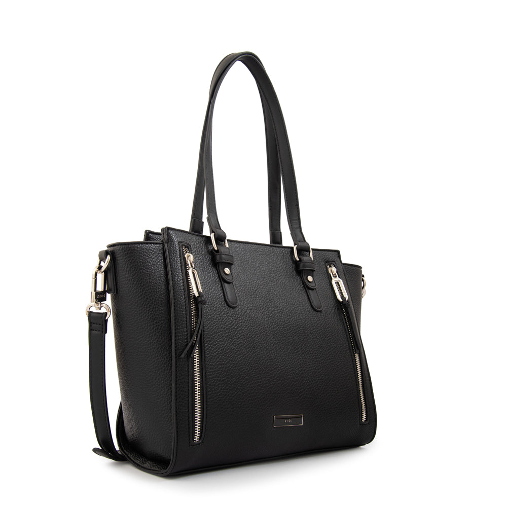 Cartera tote tres divisiones penny negro