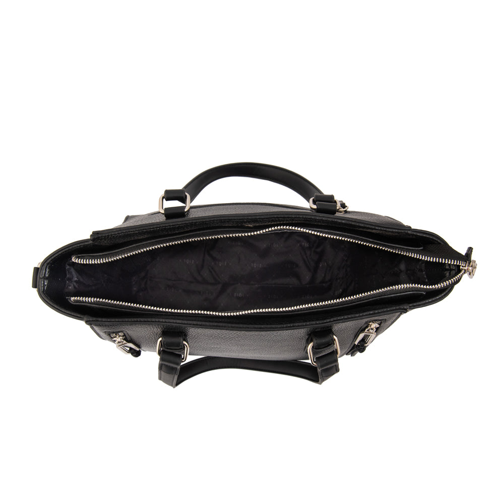 Cartera tote tres divisiones penny negro