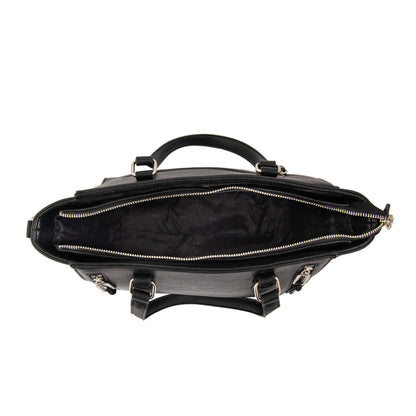 Cartera tote tres divisiones penny negro