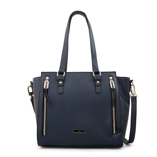 Cartera tote tres divisiones penny azul oscuro